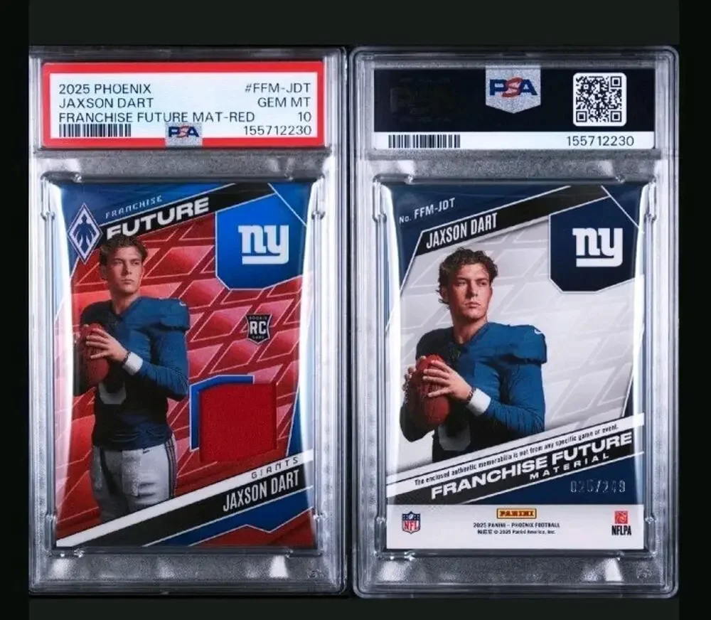 2025 Phoenix Jaxson Dart Franchise Futures Materials FFM-JDT patch /249 PSA 10